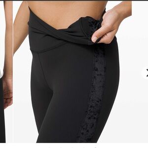 Lululemon align super high rise special edition crushed  velvet black 28”